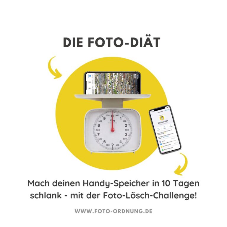 Die Foto-Diät. Foto-Lösch-Challenge.